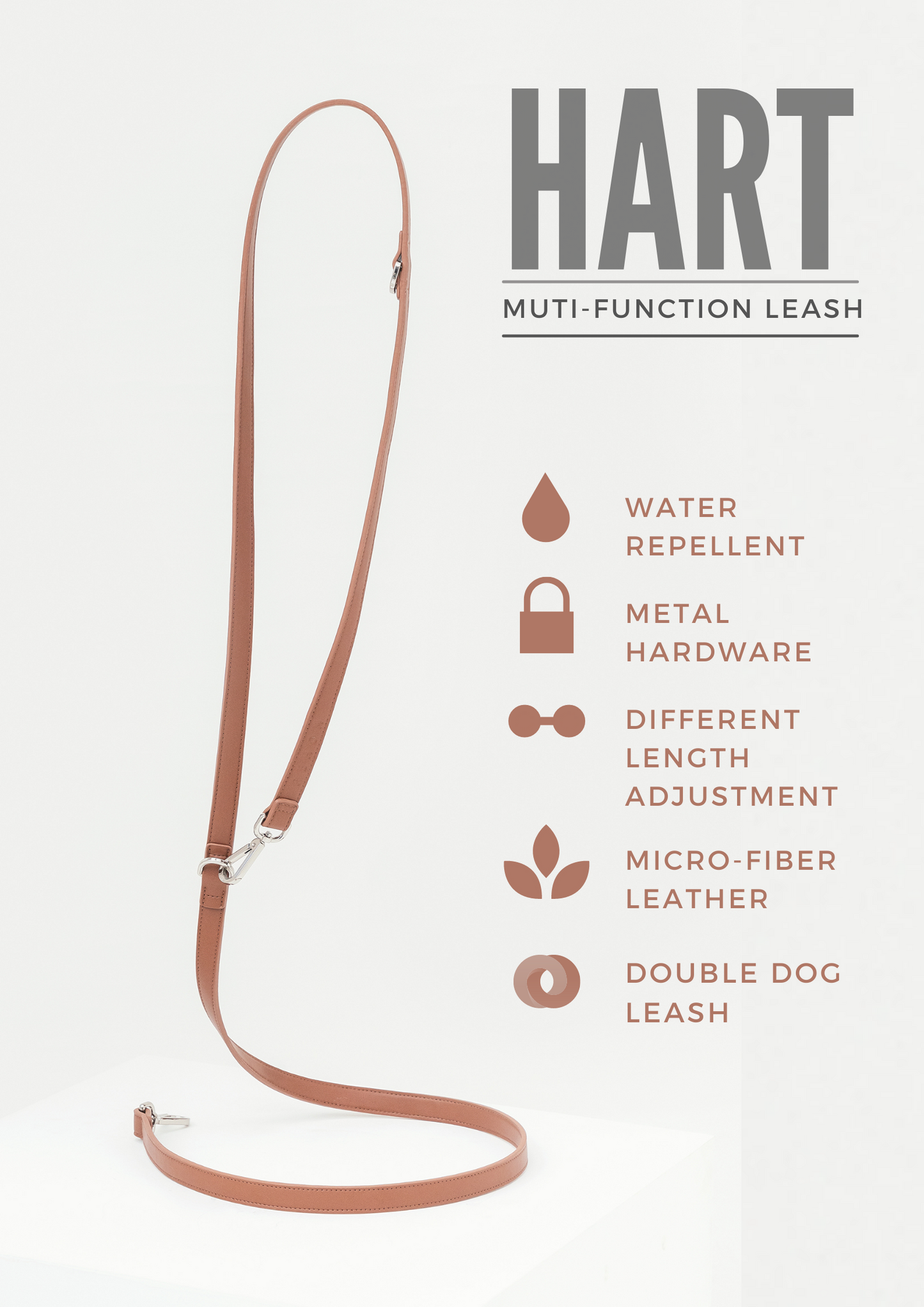 HART MULTI-FUNCTION LEASH- AMBER ORANGE