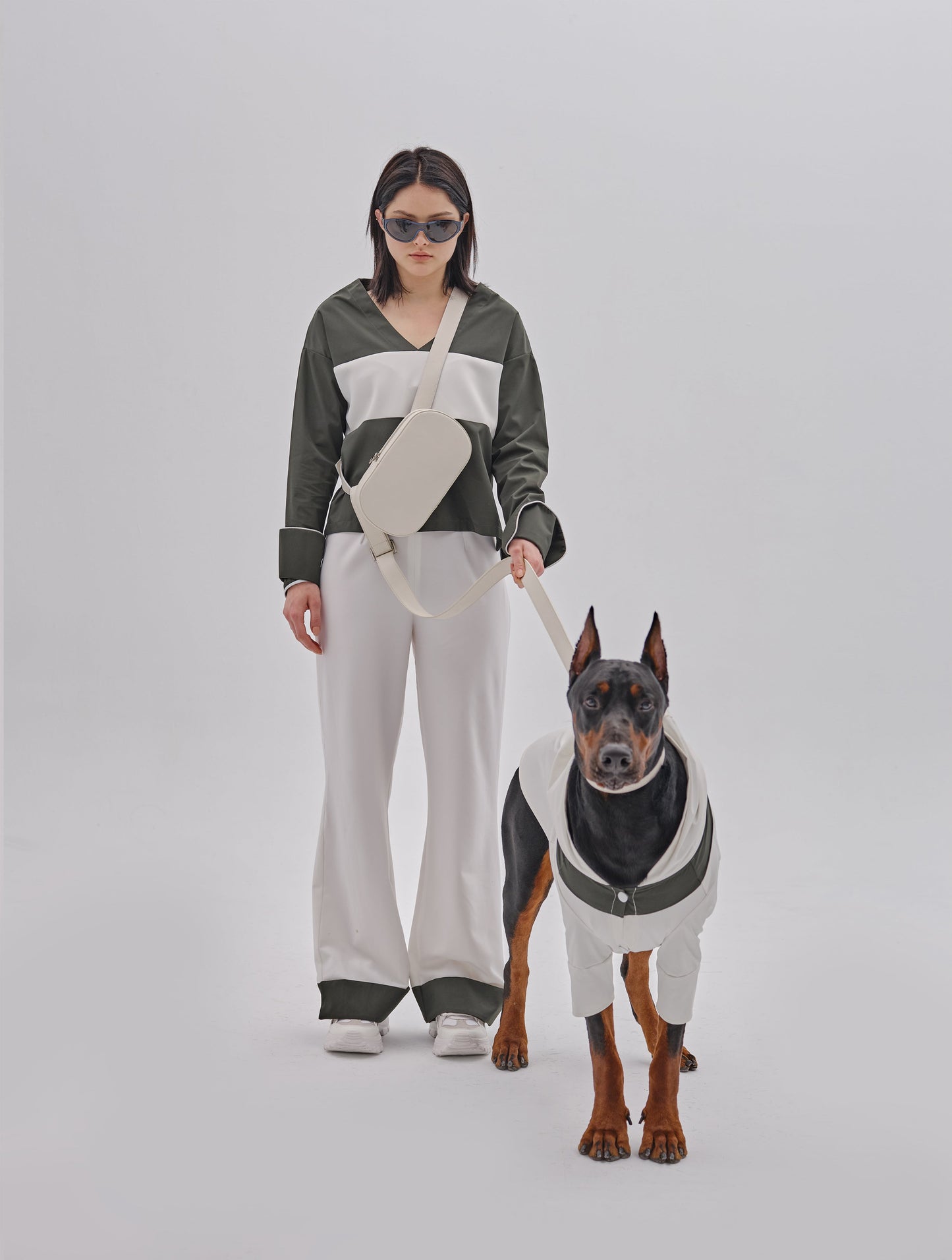 Wide Leg Velcro-cuff trouser