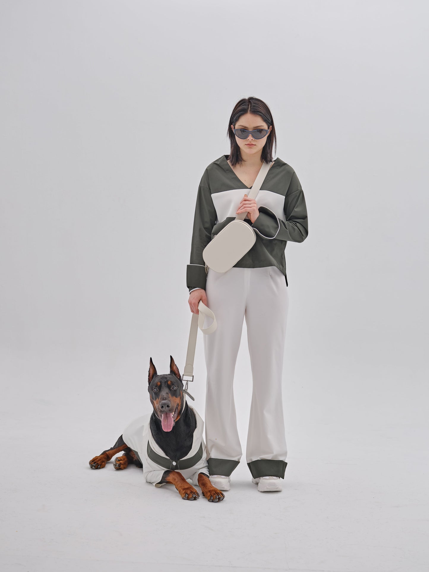 V-Neck Panel Pullover