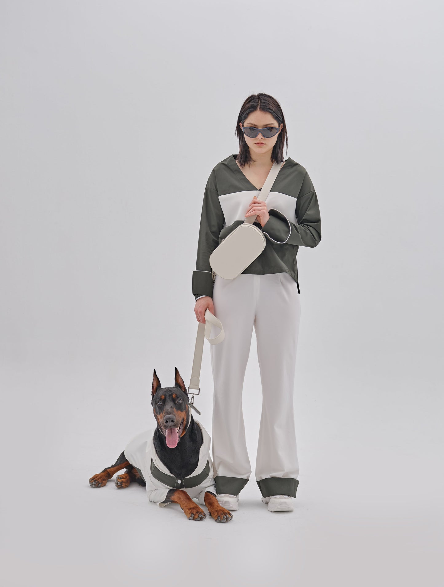 Wide Leg Velcro-cuff trouser