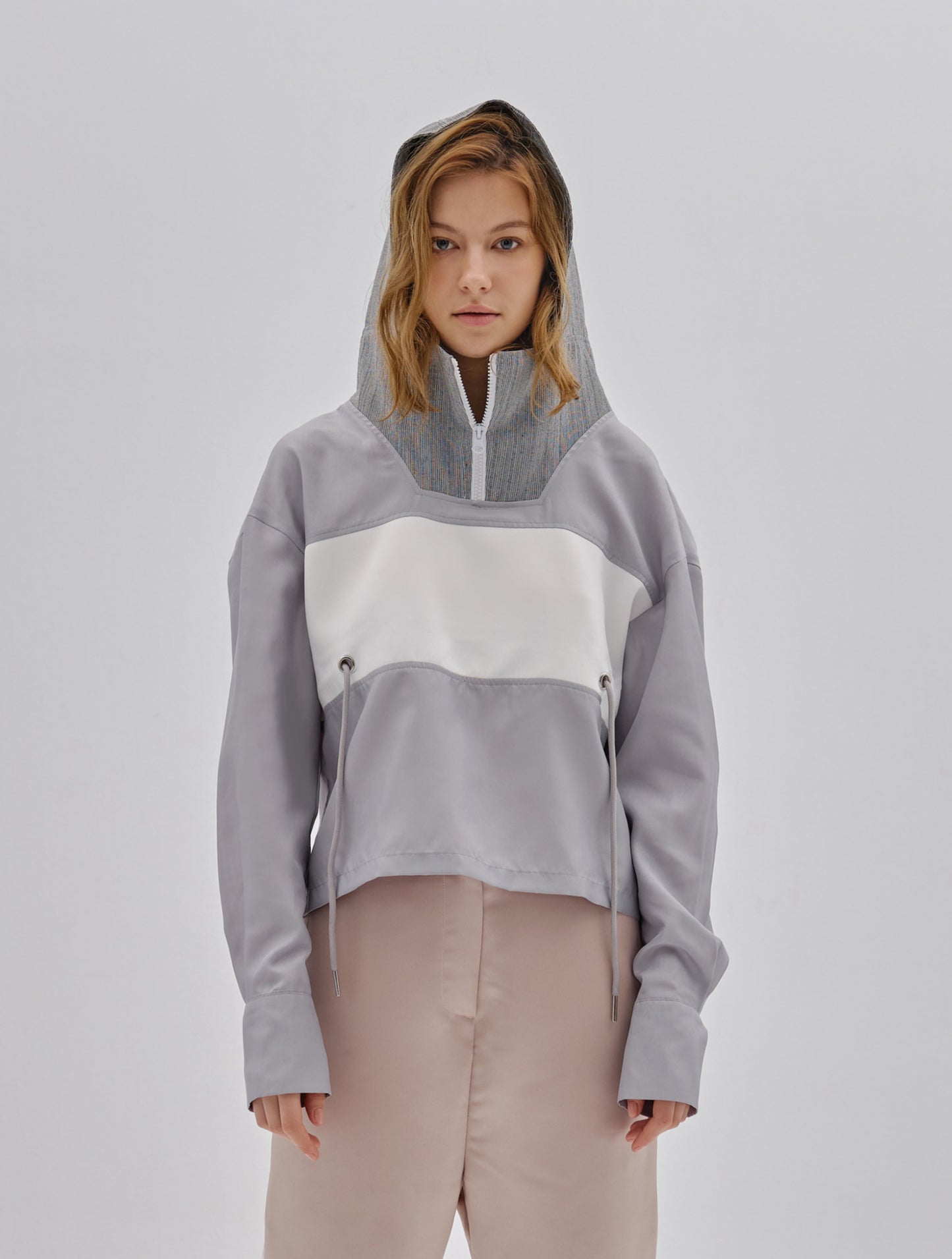 Neoprene Colorblocked Hoodie